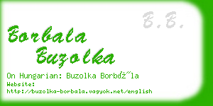 borbala buzolka business card